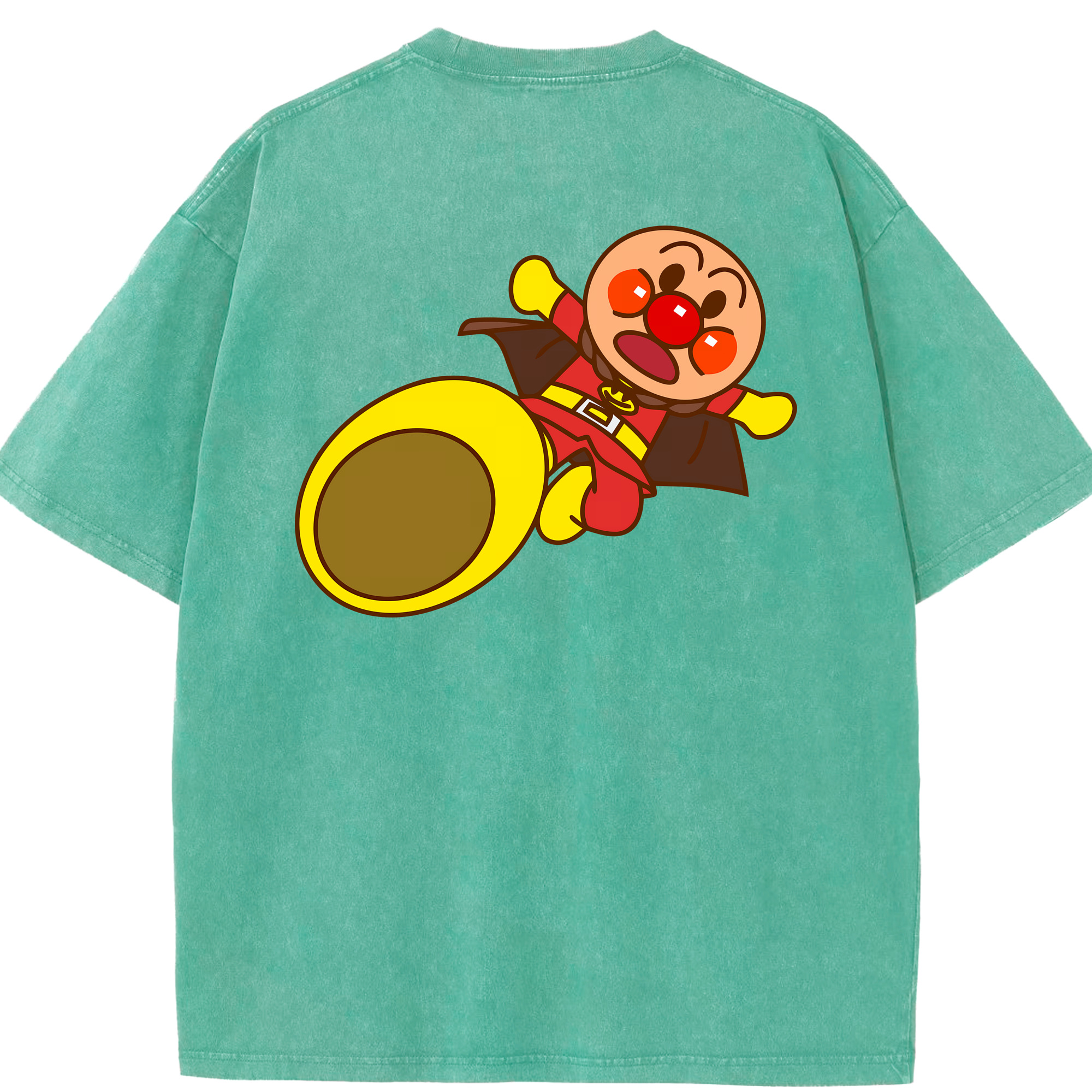 （画像用） アンパンマン Anpanman 綿100% ヴィンテージ風 半袖Tシャツ（背面プリント）